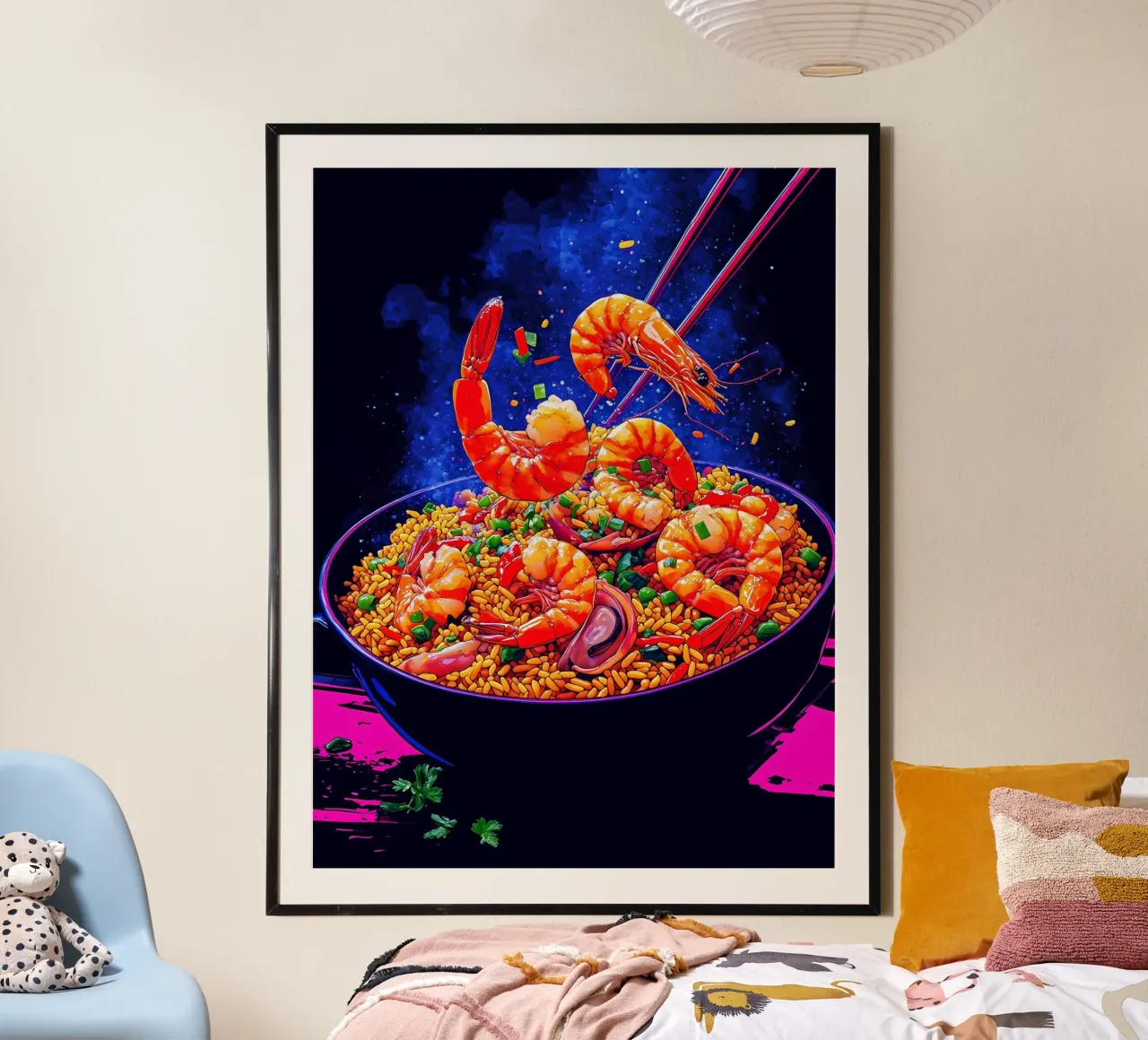 Riso fritto ai gamberetti - Pop Art poster da ColorCrash Gallery