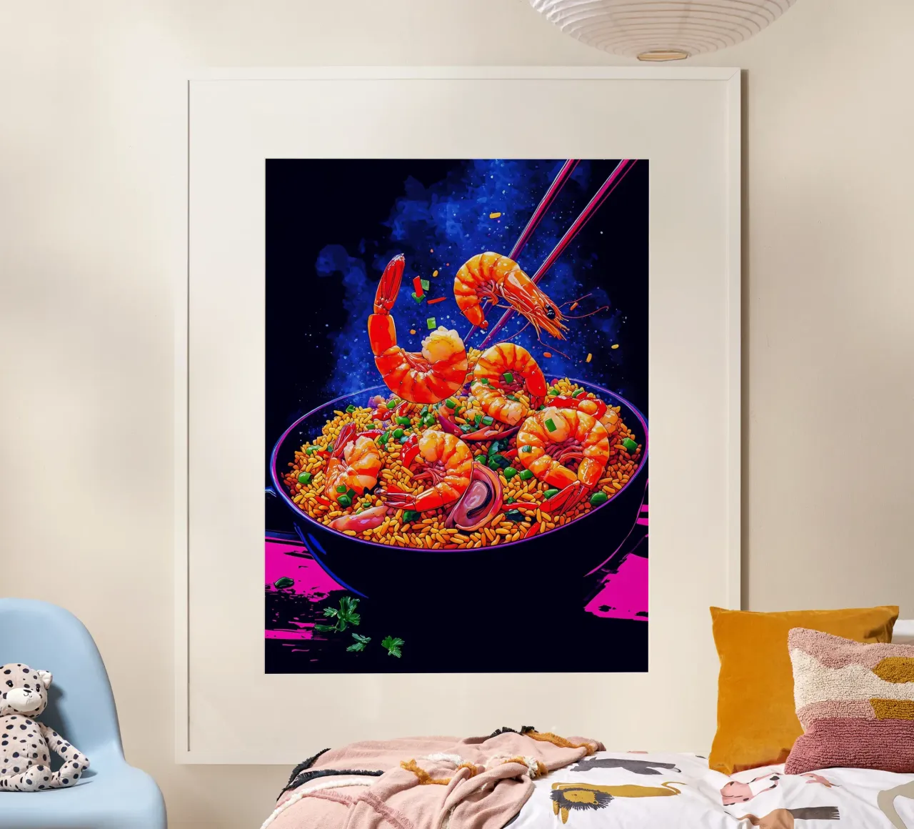 Riso fritto ai gamberetti - Pop Art poster da ColorCrash Gallery