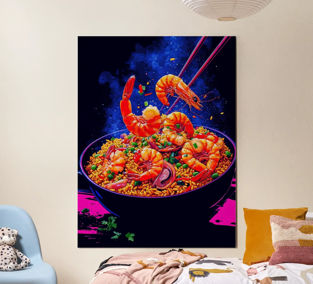 Riso fritto ai gamberetti - Pop Art poster da ColorCrash Gallery