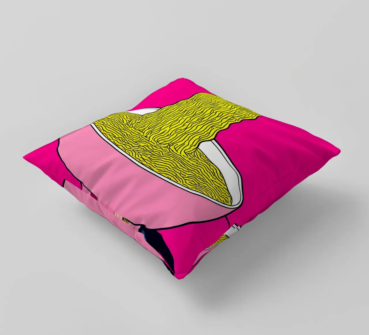 Tagliatelle - Pop Art cuscino da ColorCrash Gallery