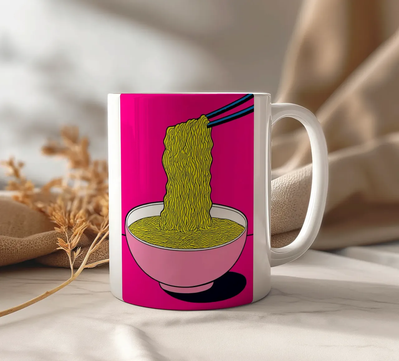 Tagliatelle - Pop Art tazza in ceramica da ColorCrash Gallery