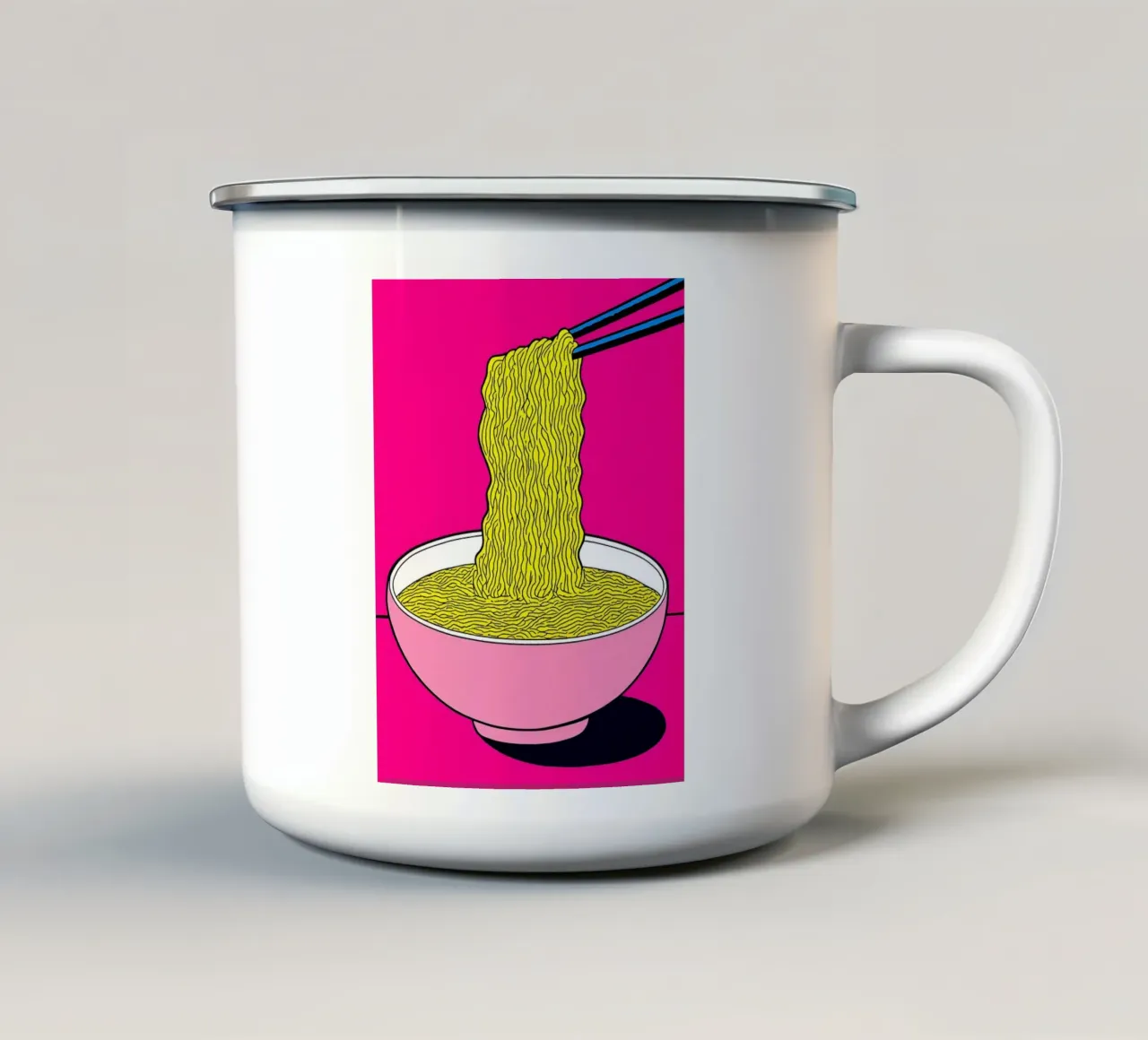 Tagliatelle - Pop Art tazza in smalto da ColorCrash Gallery