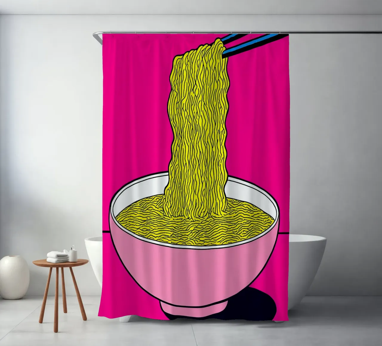 Tagliatelle - Pop Art tenda da doccia da ColorCrash Gallery