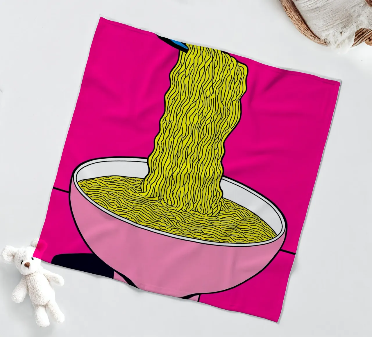 Tagliatelle - Pop Art coperta in pile da ColorCrash Gallery