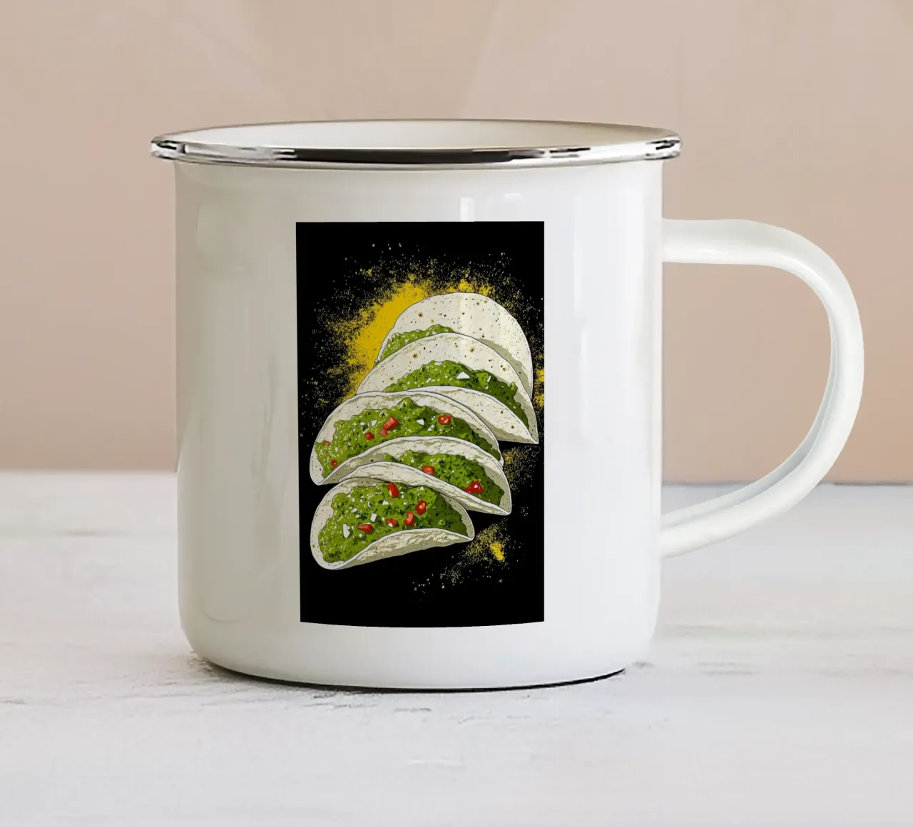Tacos - Pop Art tazza in smalto da ColorCrash Gallery