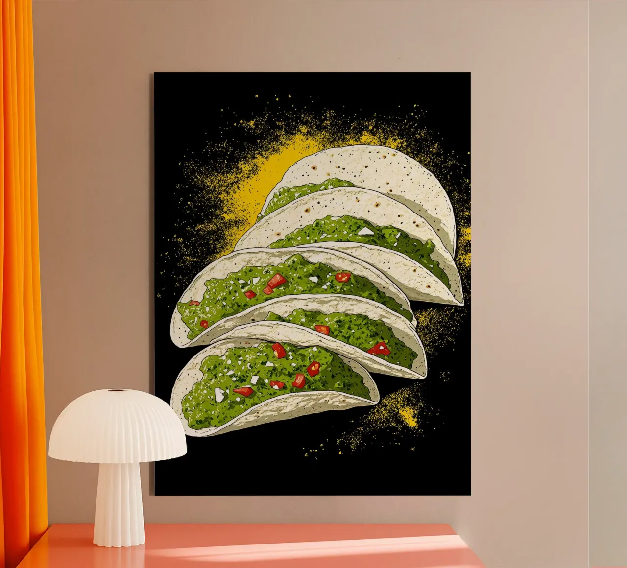 Tacos - Pop Art alluminio dibond da ColorCrash Gallery