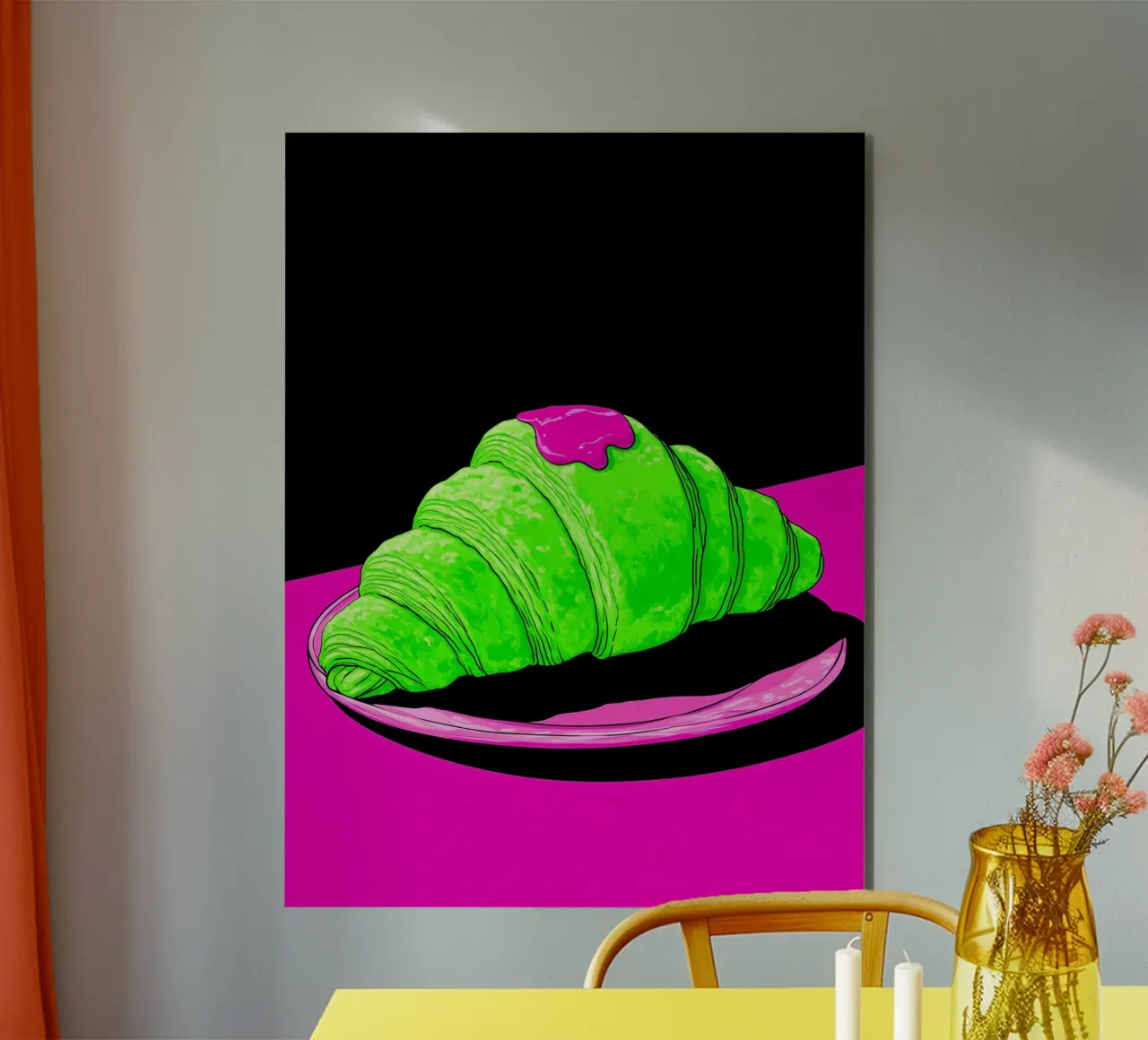 Croissant - Pop Art alluminio dibond da ColorCrash Gallery