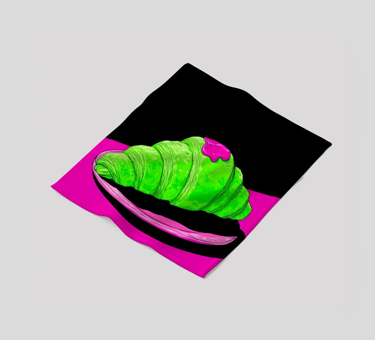 Croissant - Pop Art coperta in pile da ColorCrash Gallery