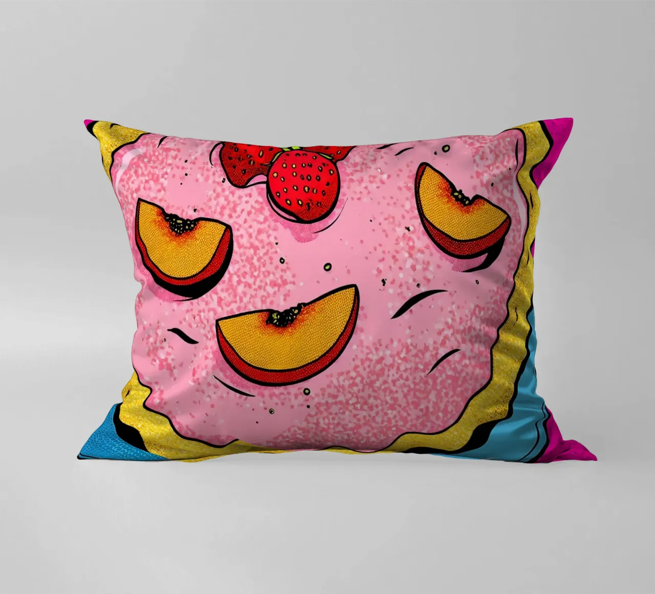 Torta di fragole - Pop Art cuscino da ColorCrash Gallery