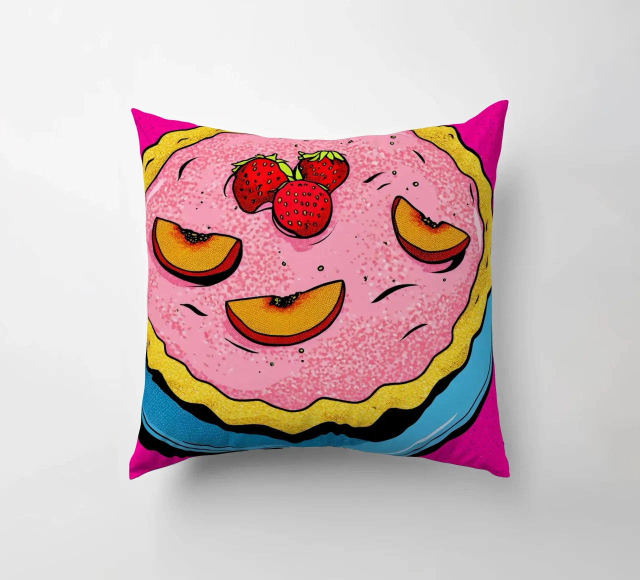 Torta di fragole - Pop Art cuscino da ColorCrash Gallery