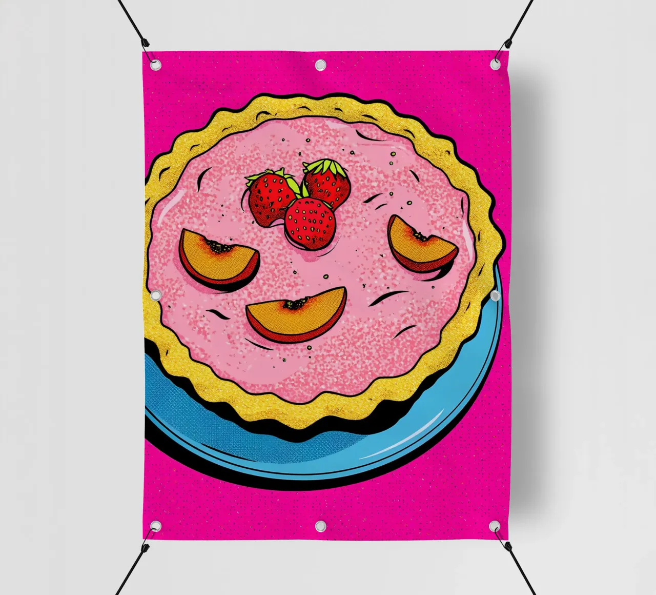Torta di fragole - Pop Art telo in pvc da ColorCrash Gallery