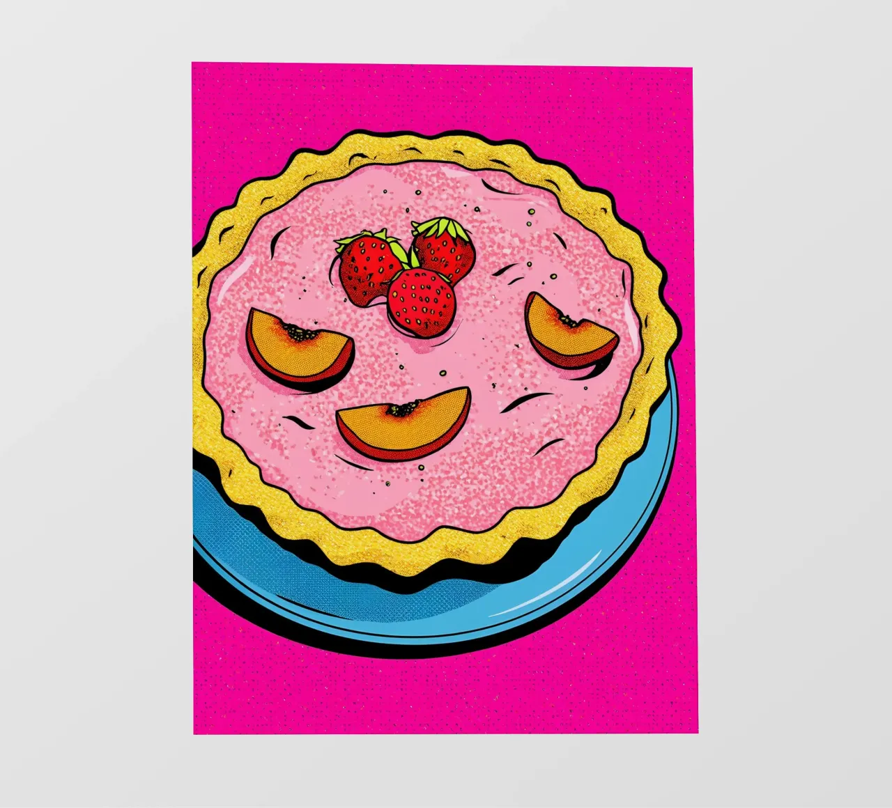 Torta di fragole - Pop Art telo in pvc da ColorCrash Gallery