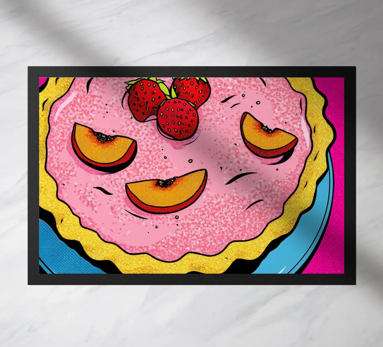 Torta di fragole - Pop Art zerbino da ColorCrash Gallery