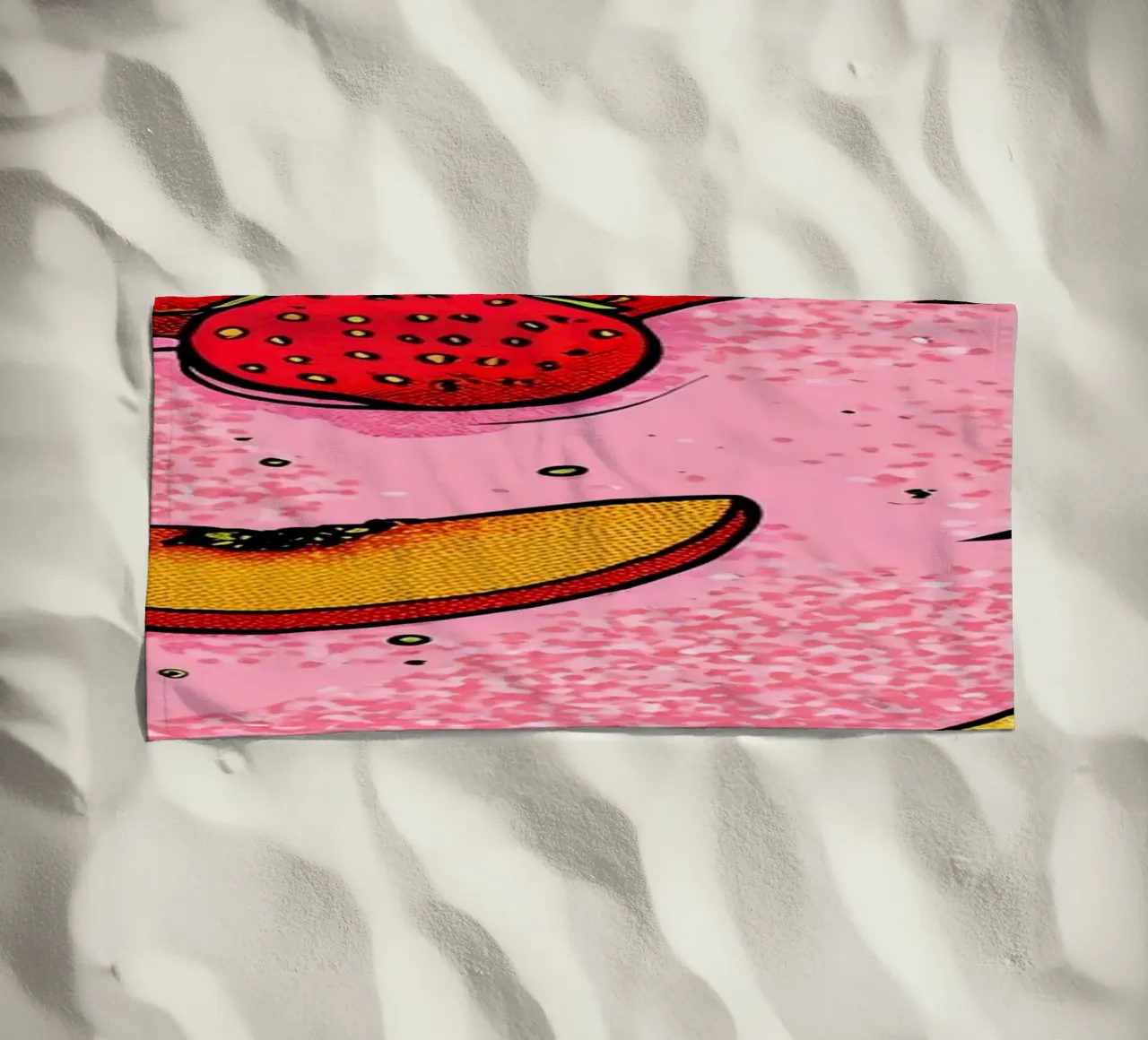 Torta di fragole - Pop Art telo mare da ColorCrash Gallery