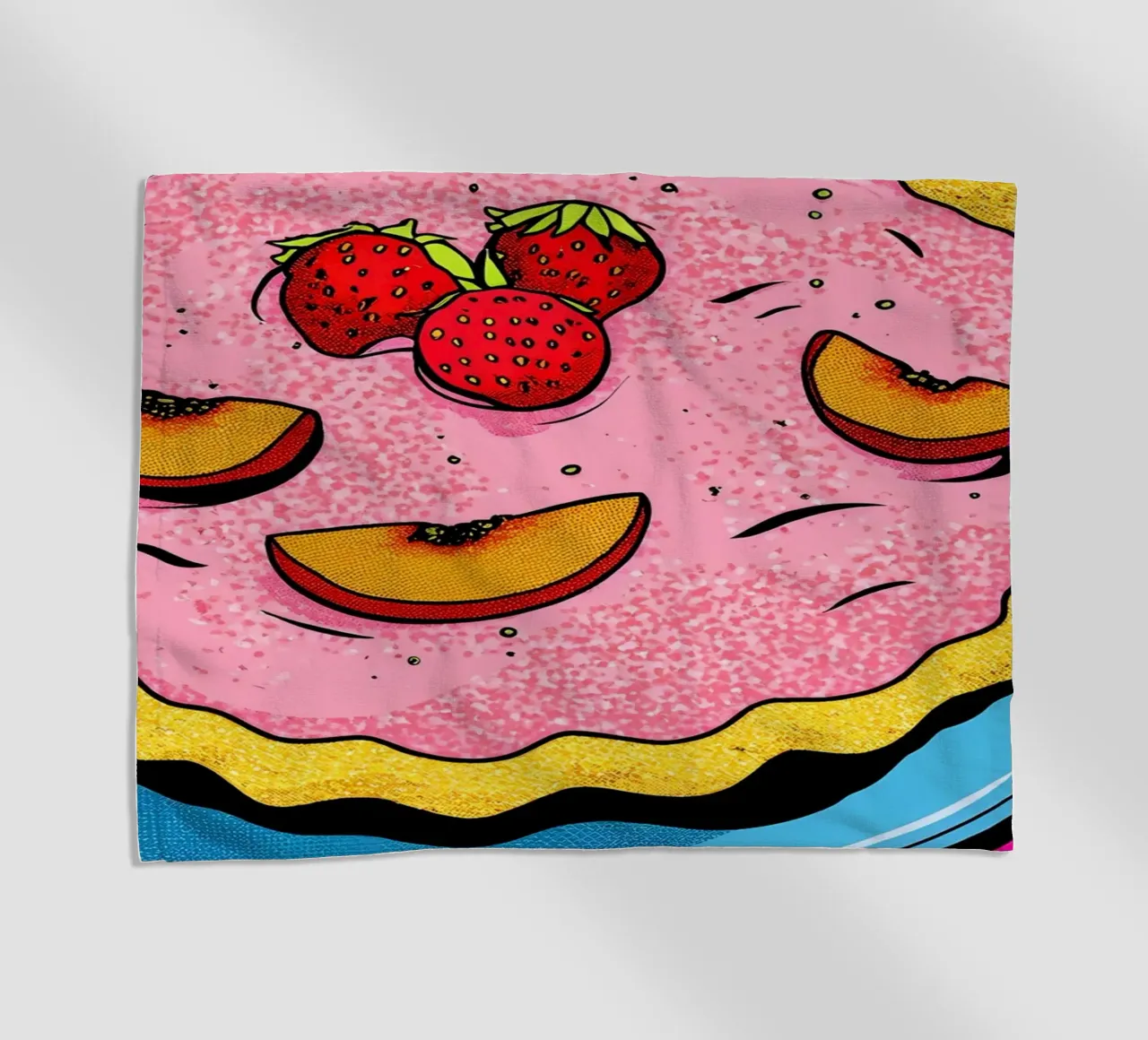Torta di fragole - Pop Art telo mare da ColorCrash Gallery