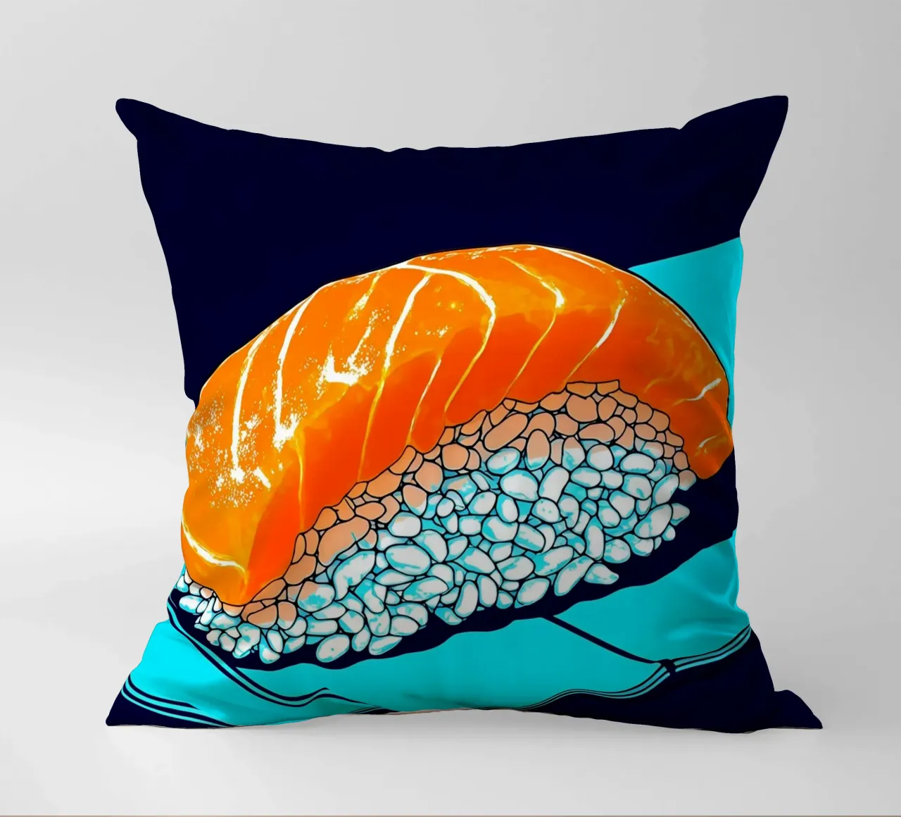 Sushi di salmone - Pop Art cuscino da ColorCrash Gallery