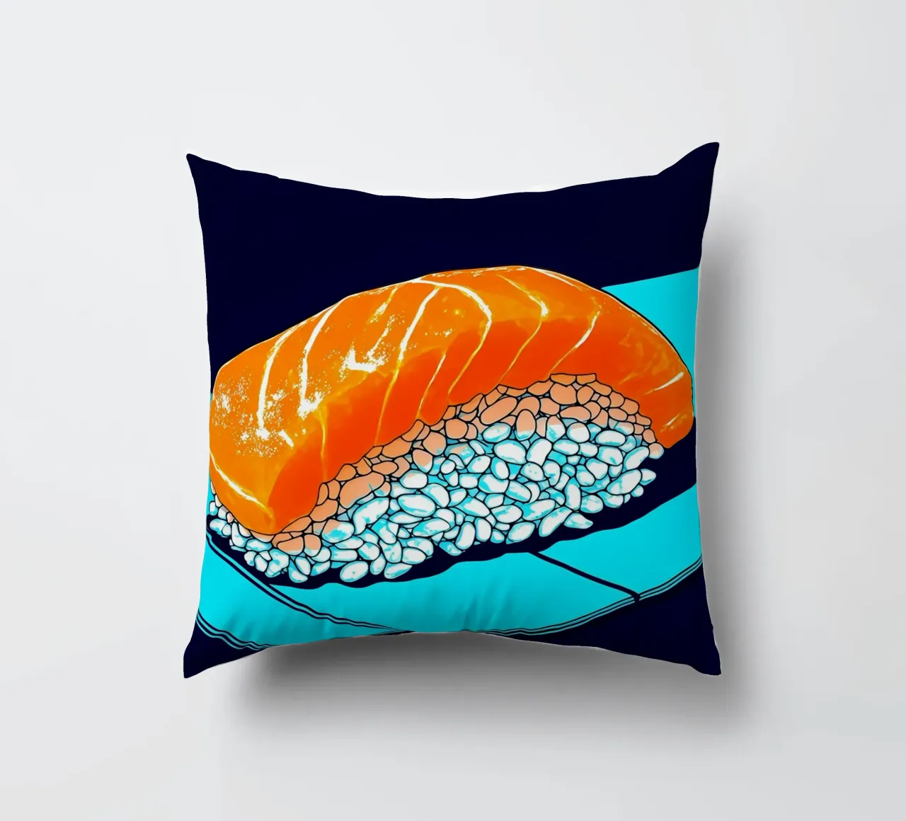 Sushi di salmone - Pop Art cuscino da ColorCrash Gallery