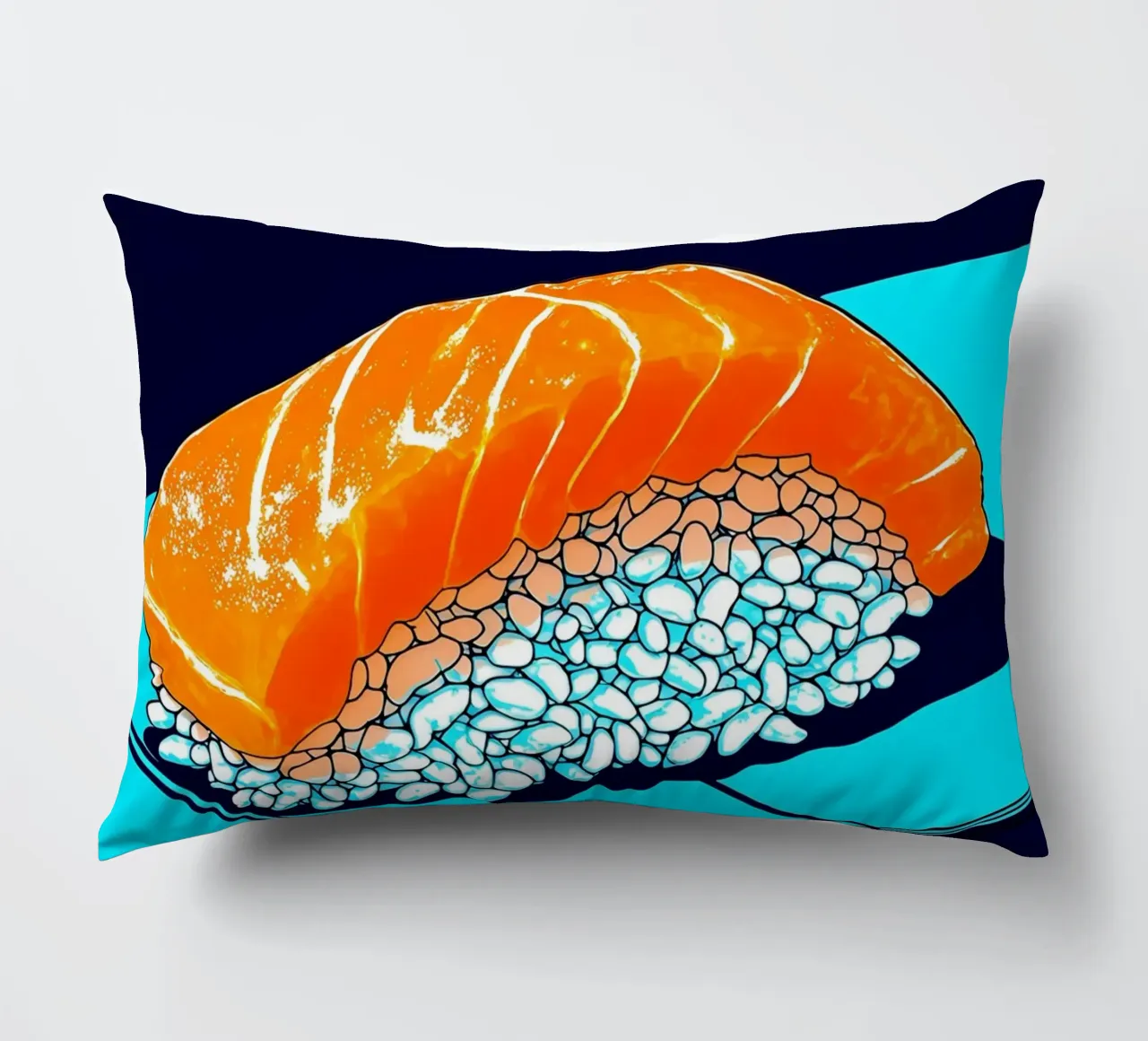 Sushi di salmone - Pop Art cuscino da ColorCrash Gallery