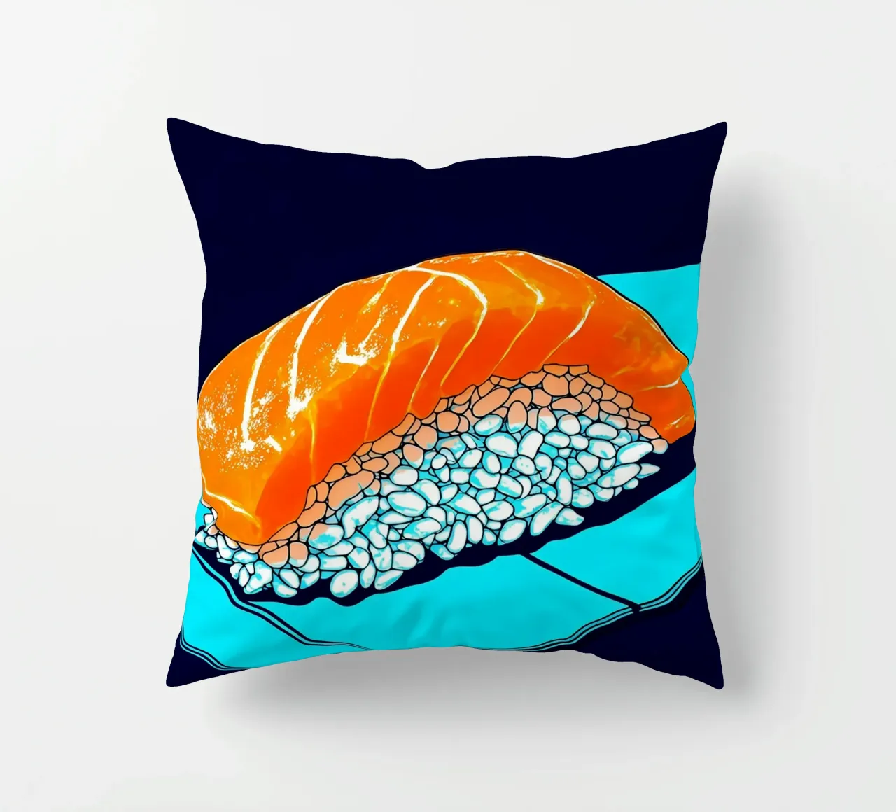 Sushi di salmone - Pop Art cuscino da ColorCrash Gallery