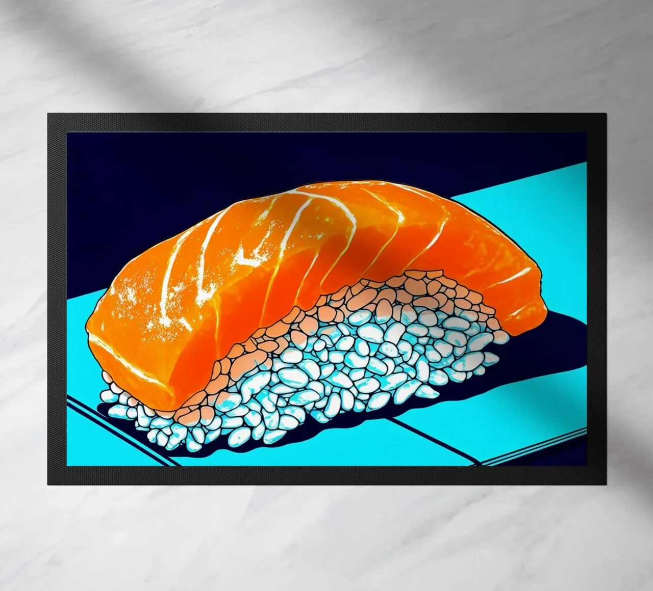 Sushi di salmone - Pop Art zerbino da ColorCrash Gallery