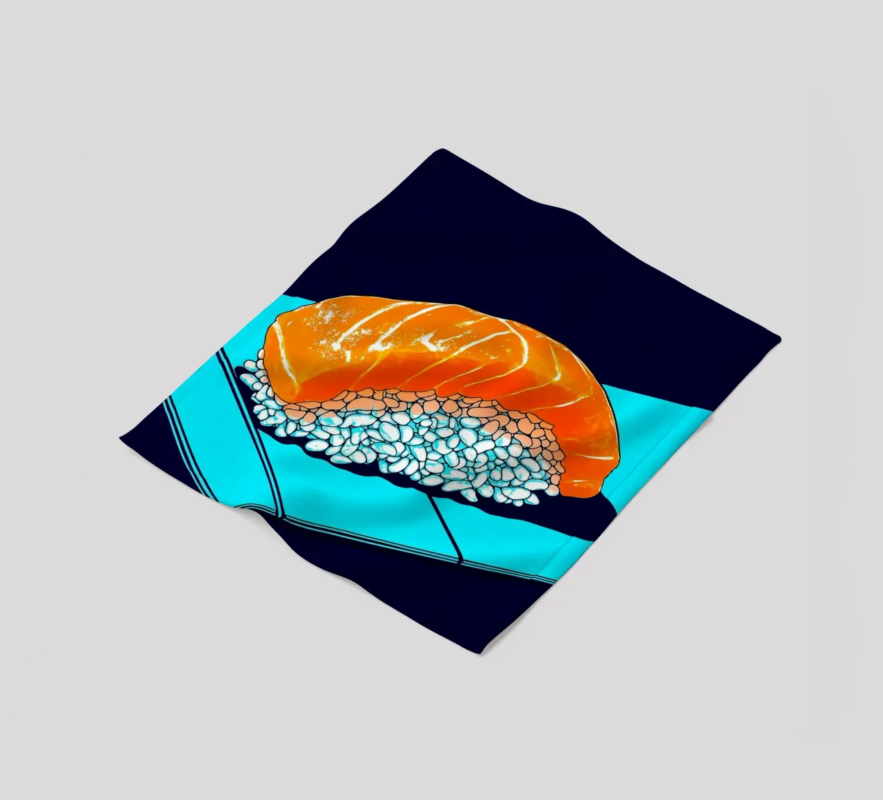 Sushi di salmone - Pop Art coperta in pile da ColorCrash Gallery