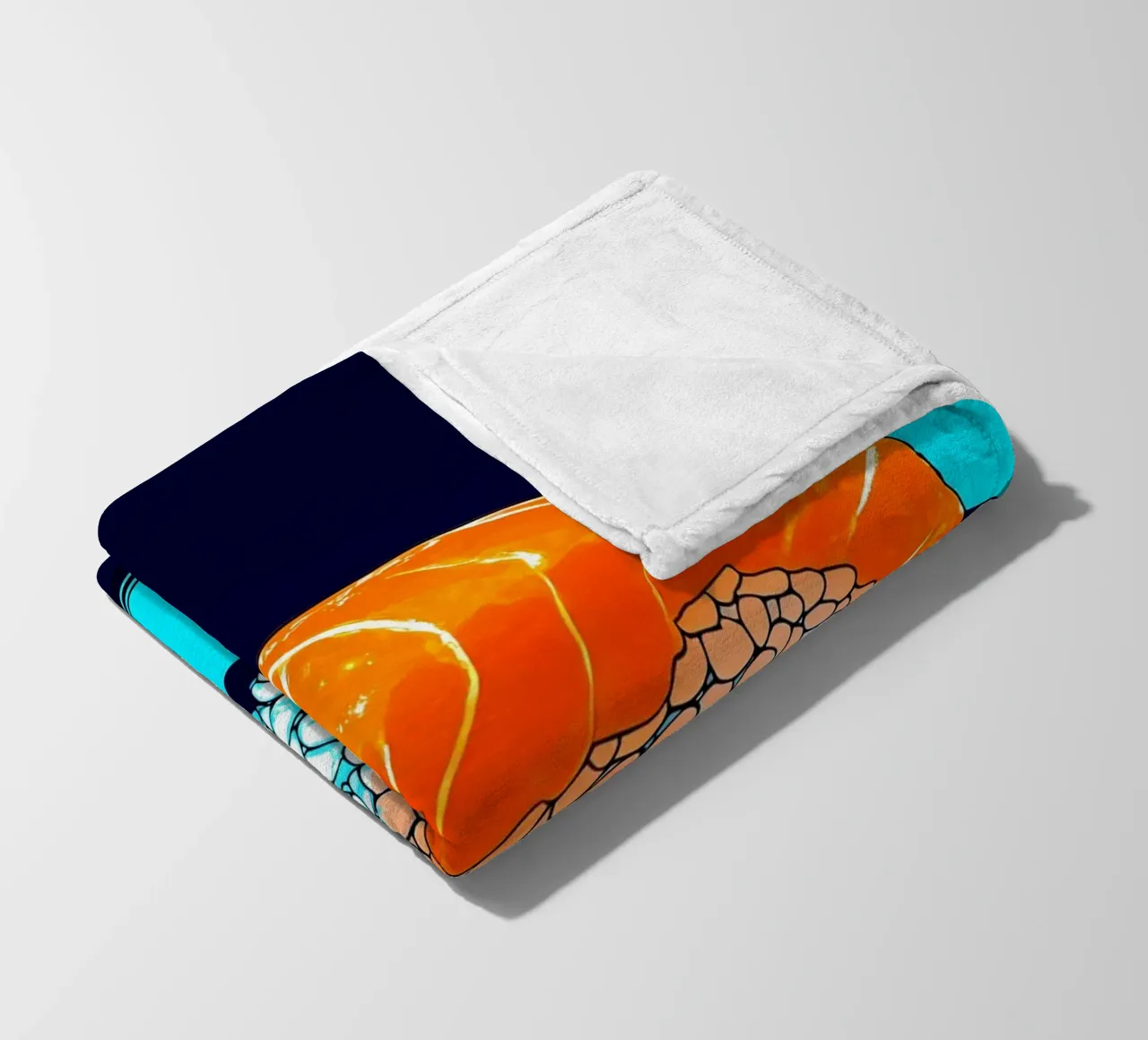 Sushi di salmone - Pop Art coperta in pile da ColorCrash Gallery
