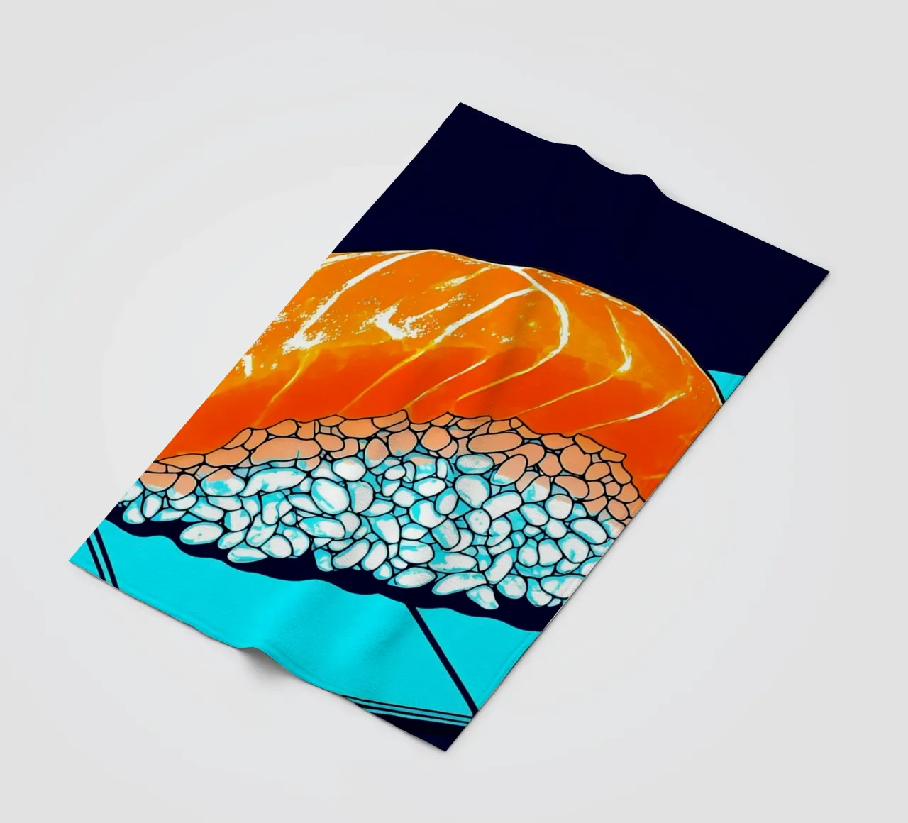 Sushi di salmone - Pop Art coperta in pile da ColorCrash Gallery