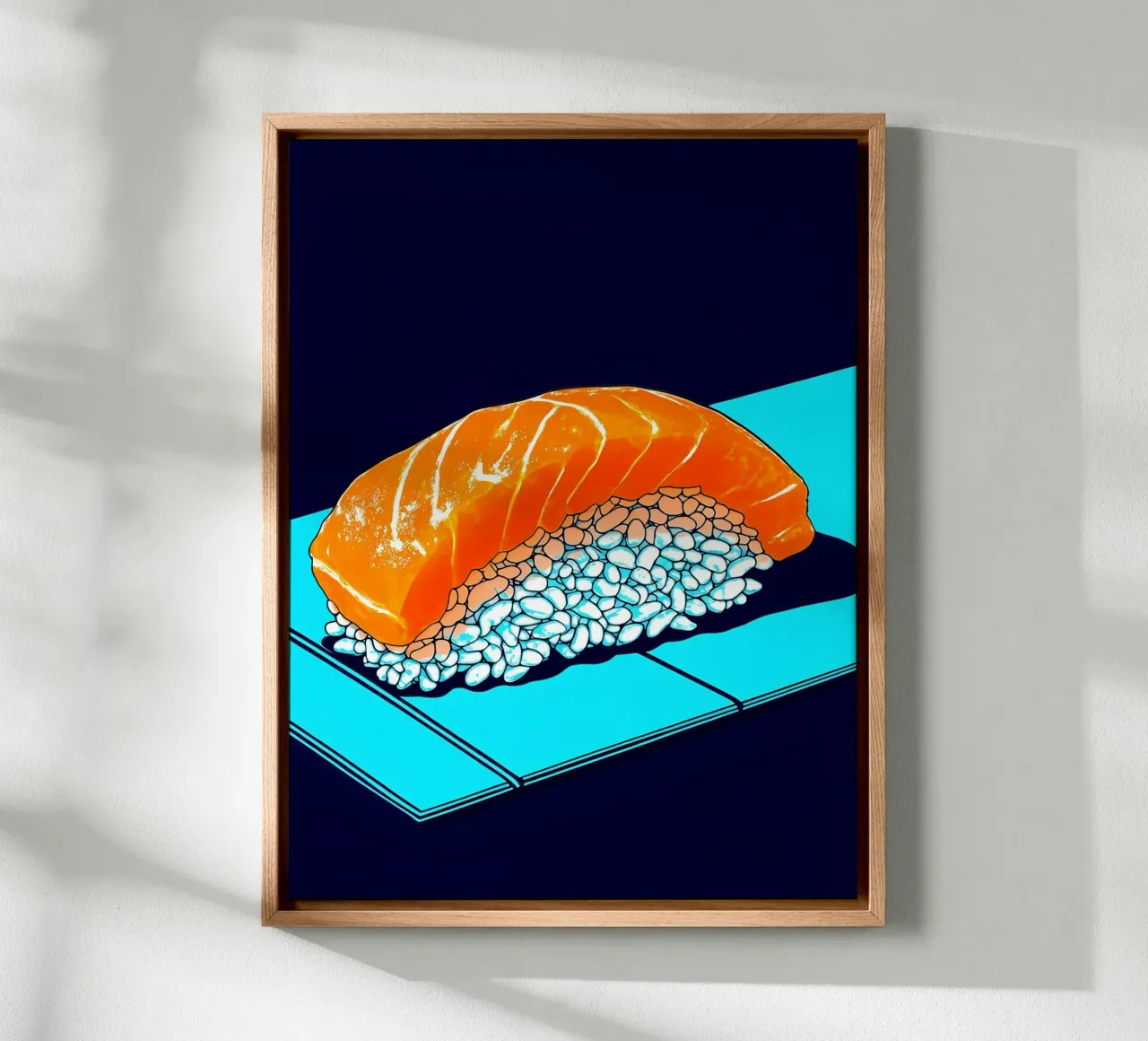 Sushi di salmone - Pop Art tela da ColorCrash Gallery