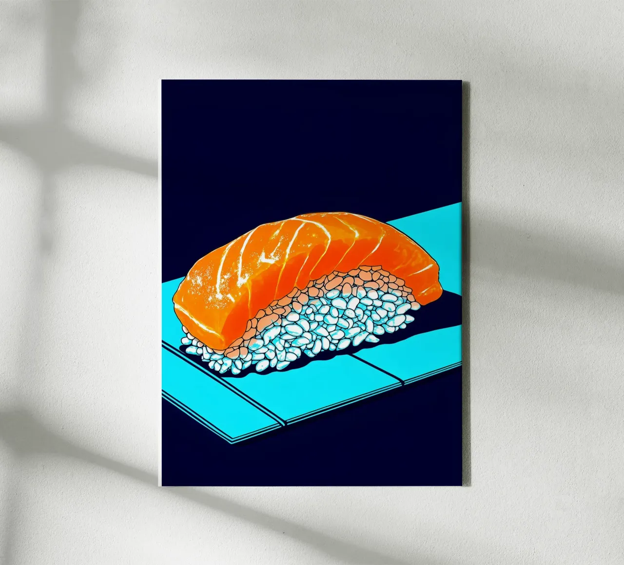 Sushi di salmone - Pop Art tela da ColorCrash Gallery