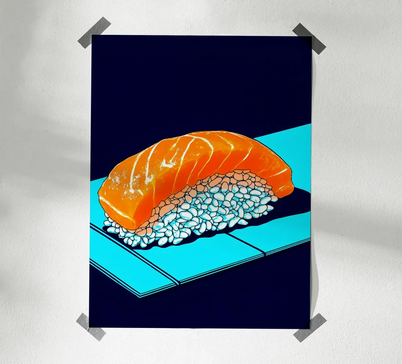 Sushi di salmone - Pop Art carta hahnemühle da ColorCrash Gallery