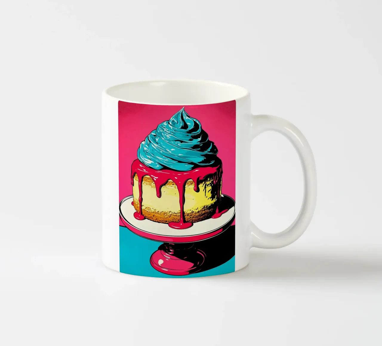 Torta - Pop Art tazza in ceramica da ColorCrash Gallery