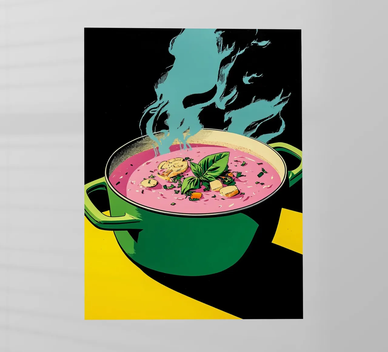 Pentola per zuppa di verdure - Pop Art pellicola backlit da ColorCrash Gallery