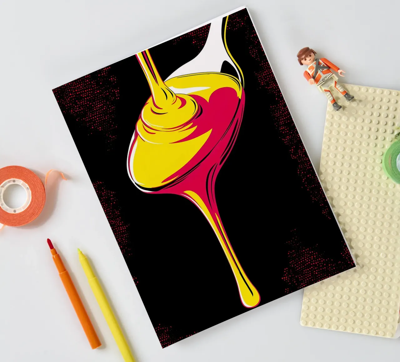 Spoon Dripping - Pop Art notebook by ColorCrash Gallery