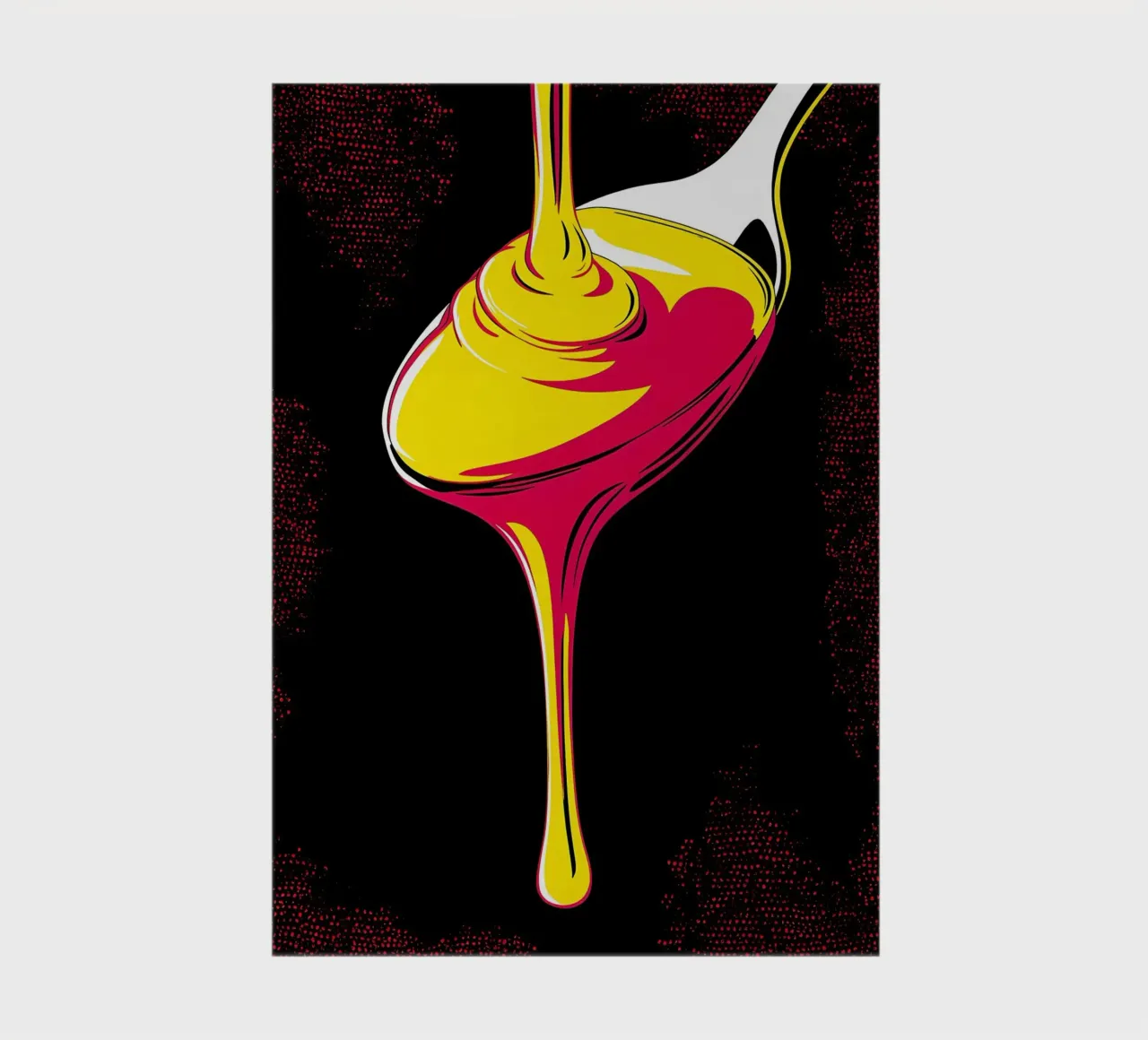 Spoon Dripping - Pop Art notebook by ColorCrash Gallery