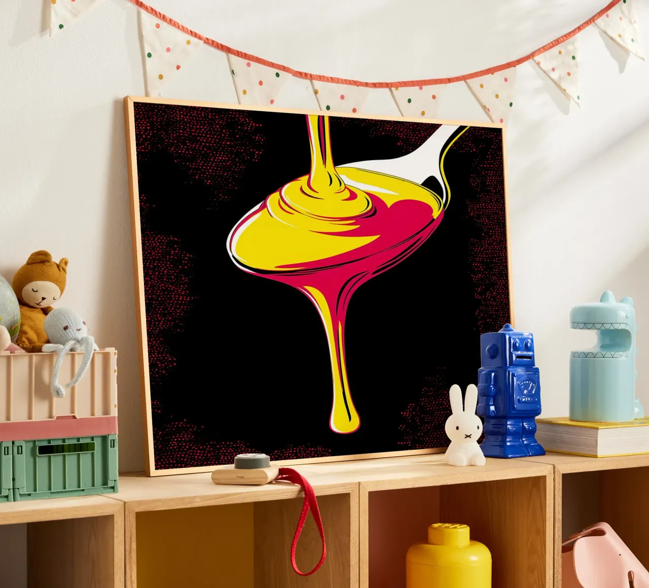 Cucchiaio che gocciola - Pop Art carta hahnemühle da ColorCrash Gallery