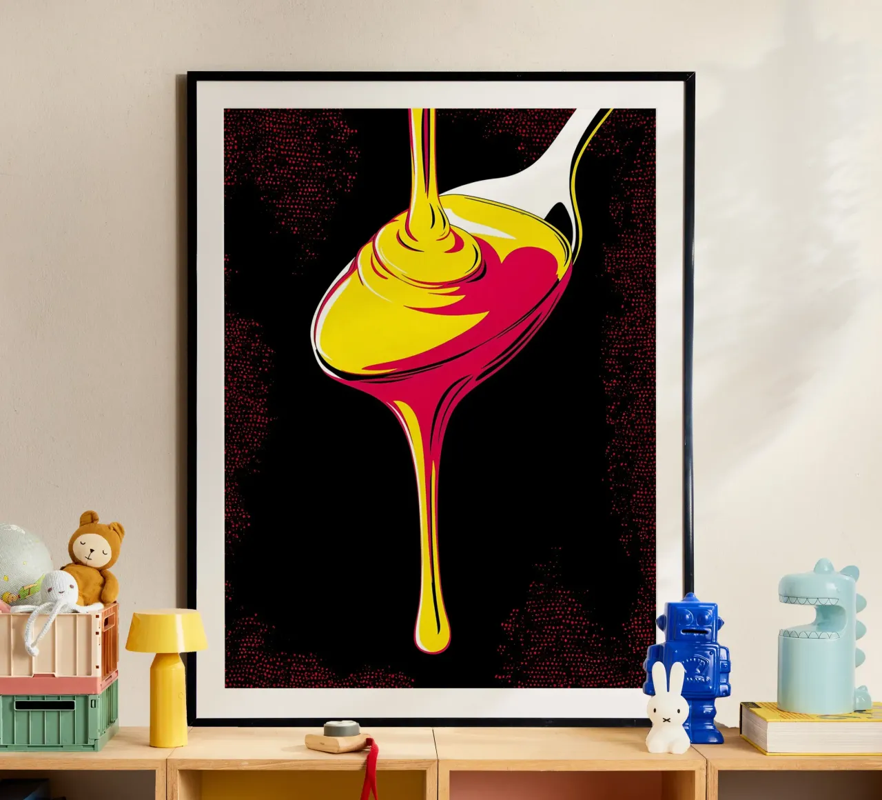 Cucchiaio che gocciola - Pop Art carta hahnemühle da ColorCrash Gallery