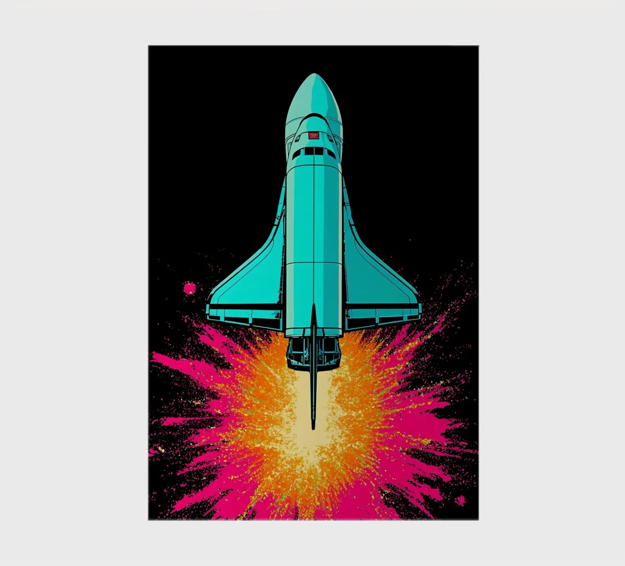 Navette spatiale - Pop Art carnet de notes de ColorCrash Gallery