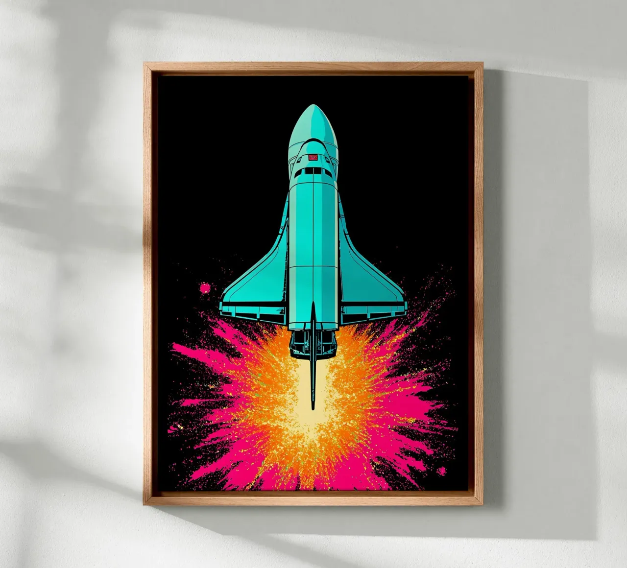 Navetta spaziale - Pop Art tela con Cornice a cassetta da ColorCrash Gallery