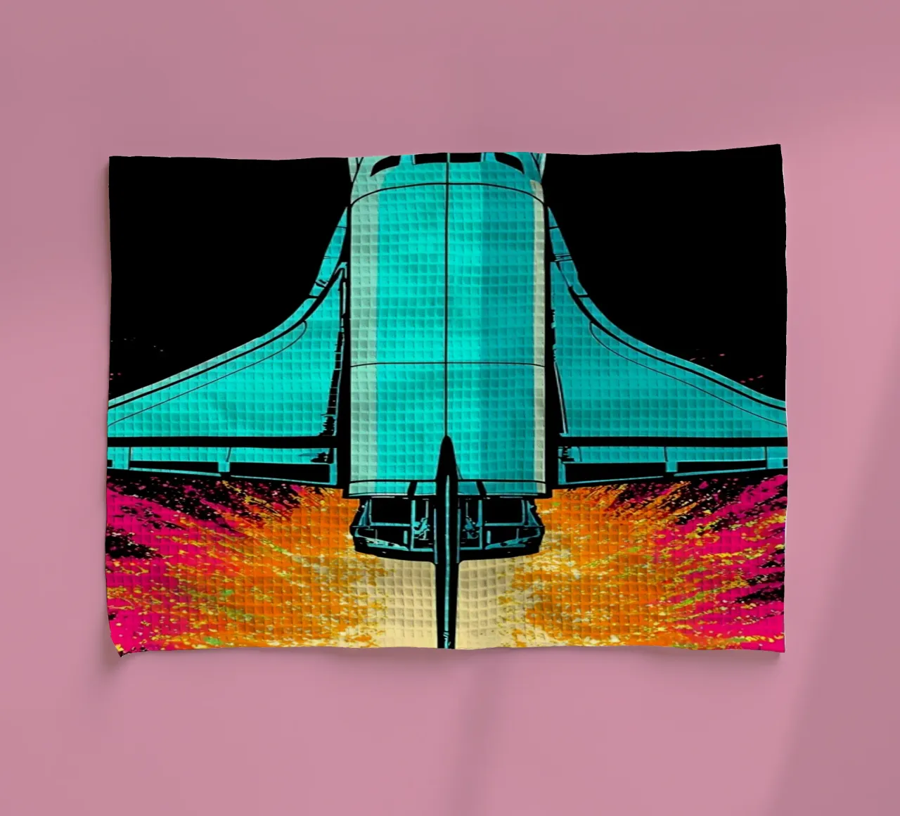 Navette spatiale - Pop Art torchon de ColorCrash Gallery