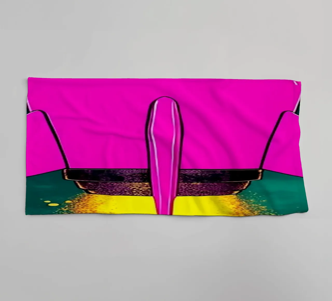 Lancio di una nave spaziale - Pop Art asciugamano da bagno da ColorCrash Gallery