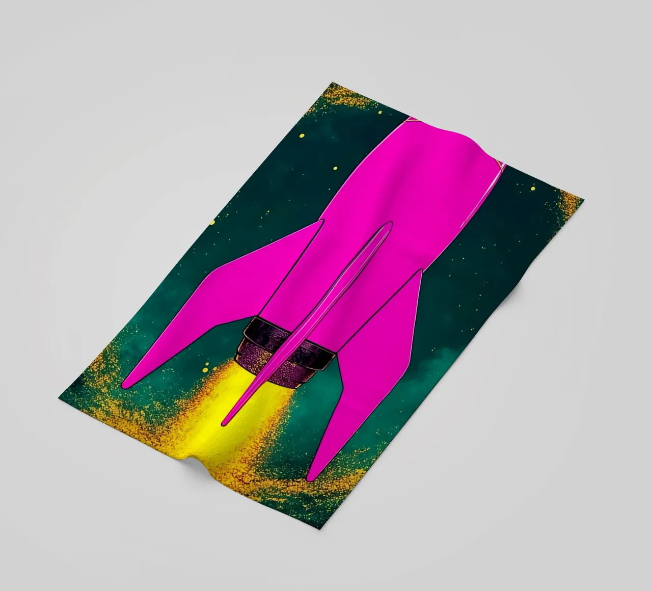 Lancio di una nave spaziale - Pop Art telo mare da ColorCrash Gallery