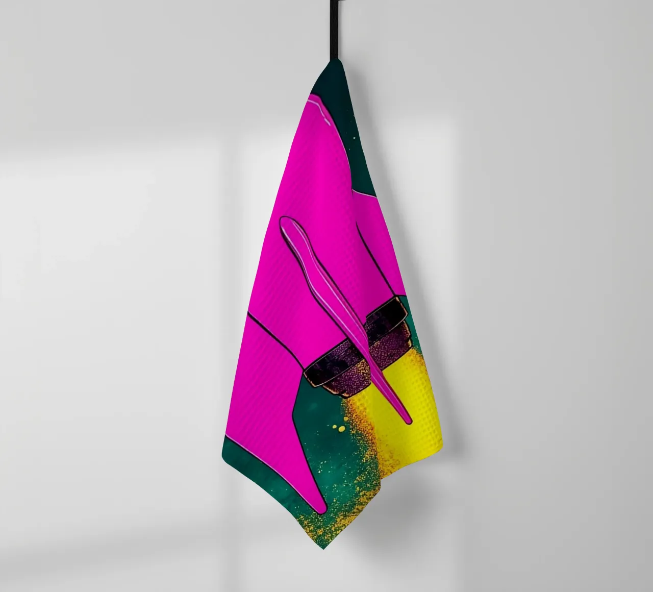 Lancement d'un vaisseau spatial - Pop Art torchon de ColorCrash Gallery