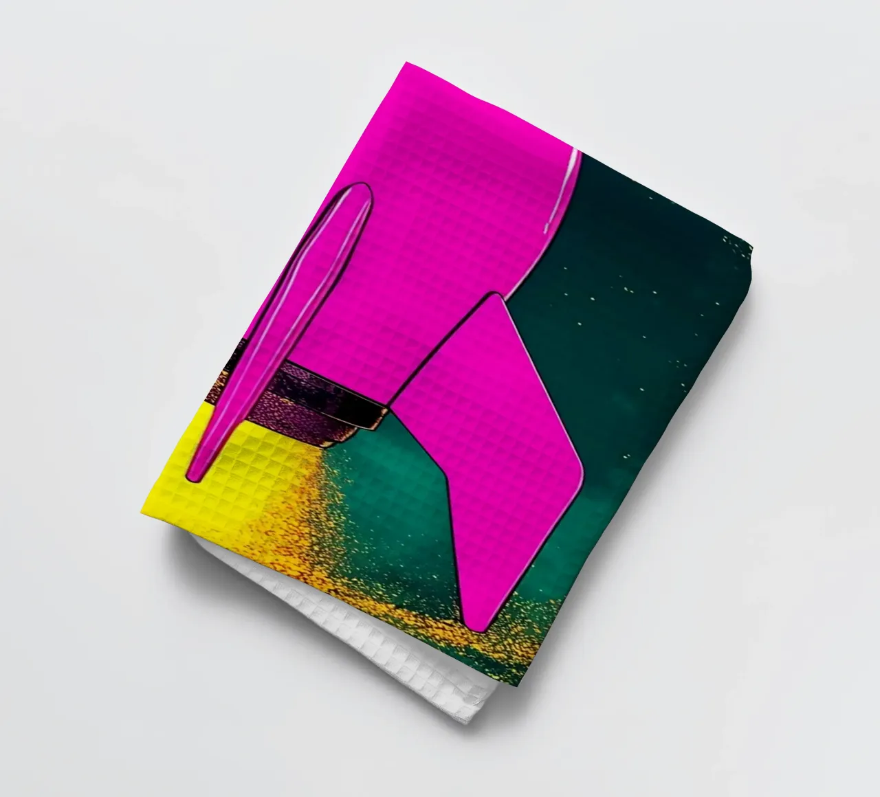 Lancement d'un vaisseau spatial - Pop Art torchon de ColorCrash Gallery