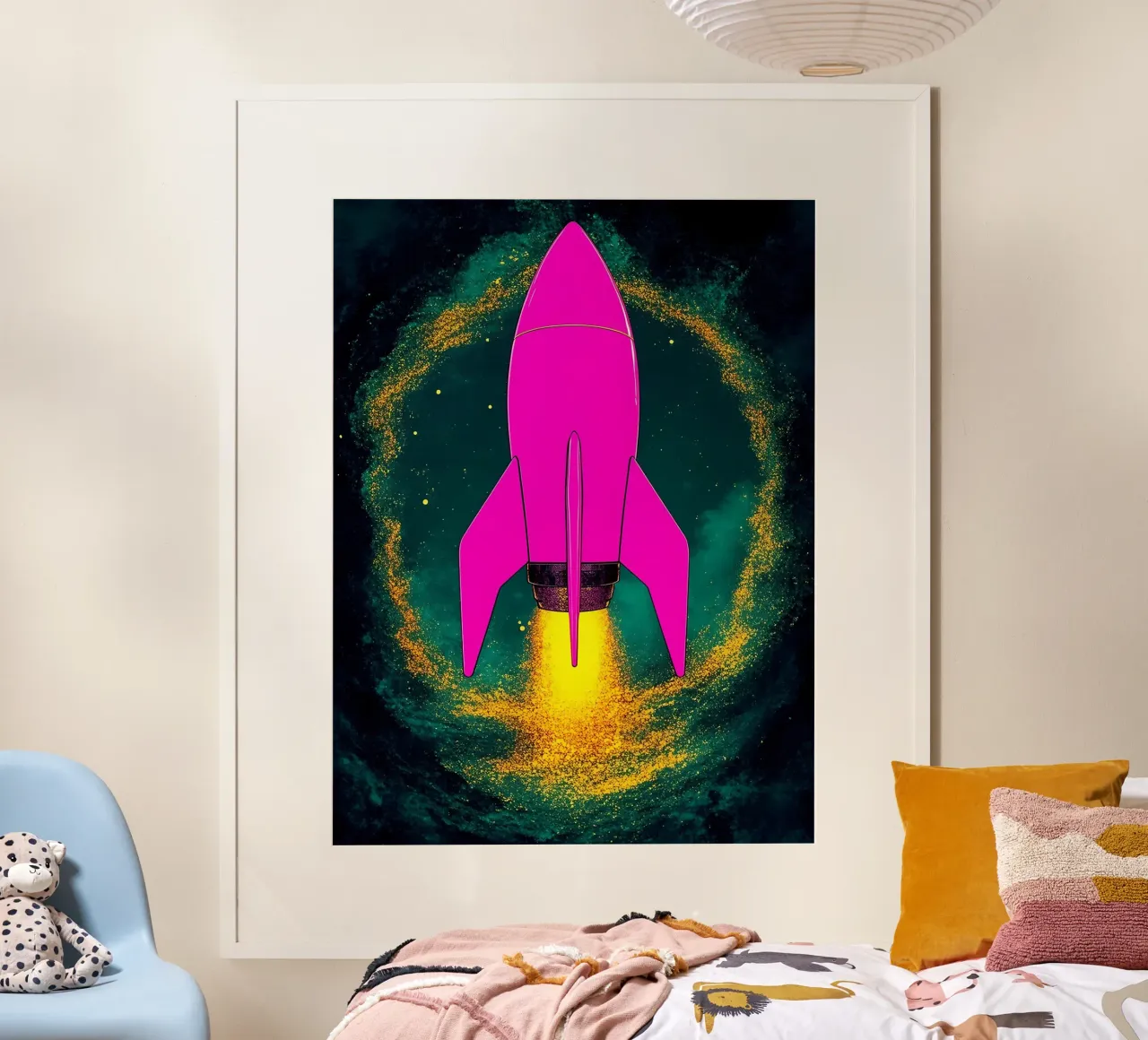 Lancio di una nave spaziale - Pop Art poster da ColorCrash Gallery