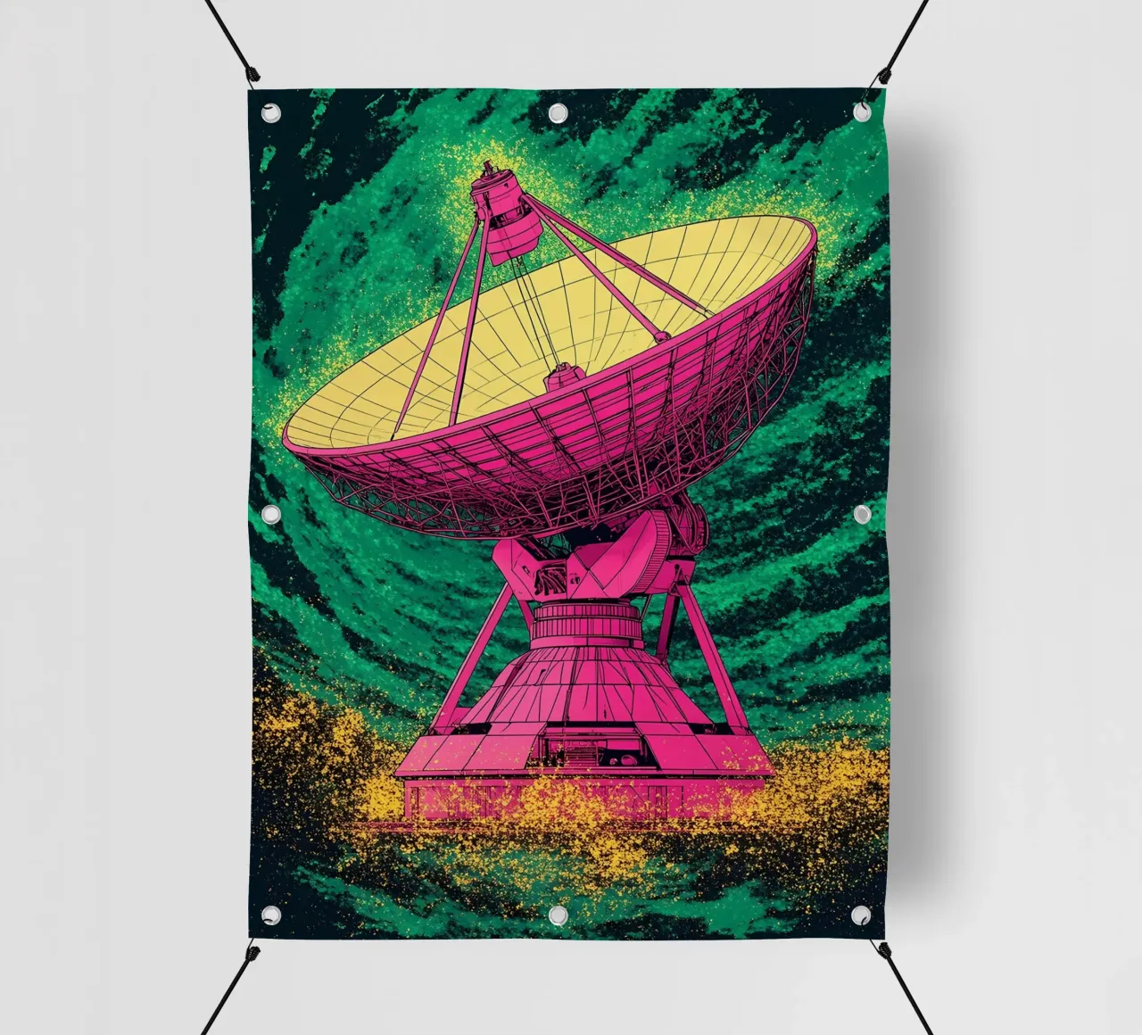Parabola satellitare - Pop Art telo in pvc da ColorCrash Gallery