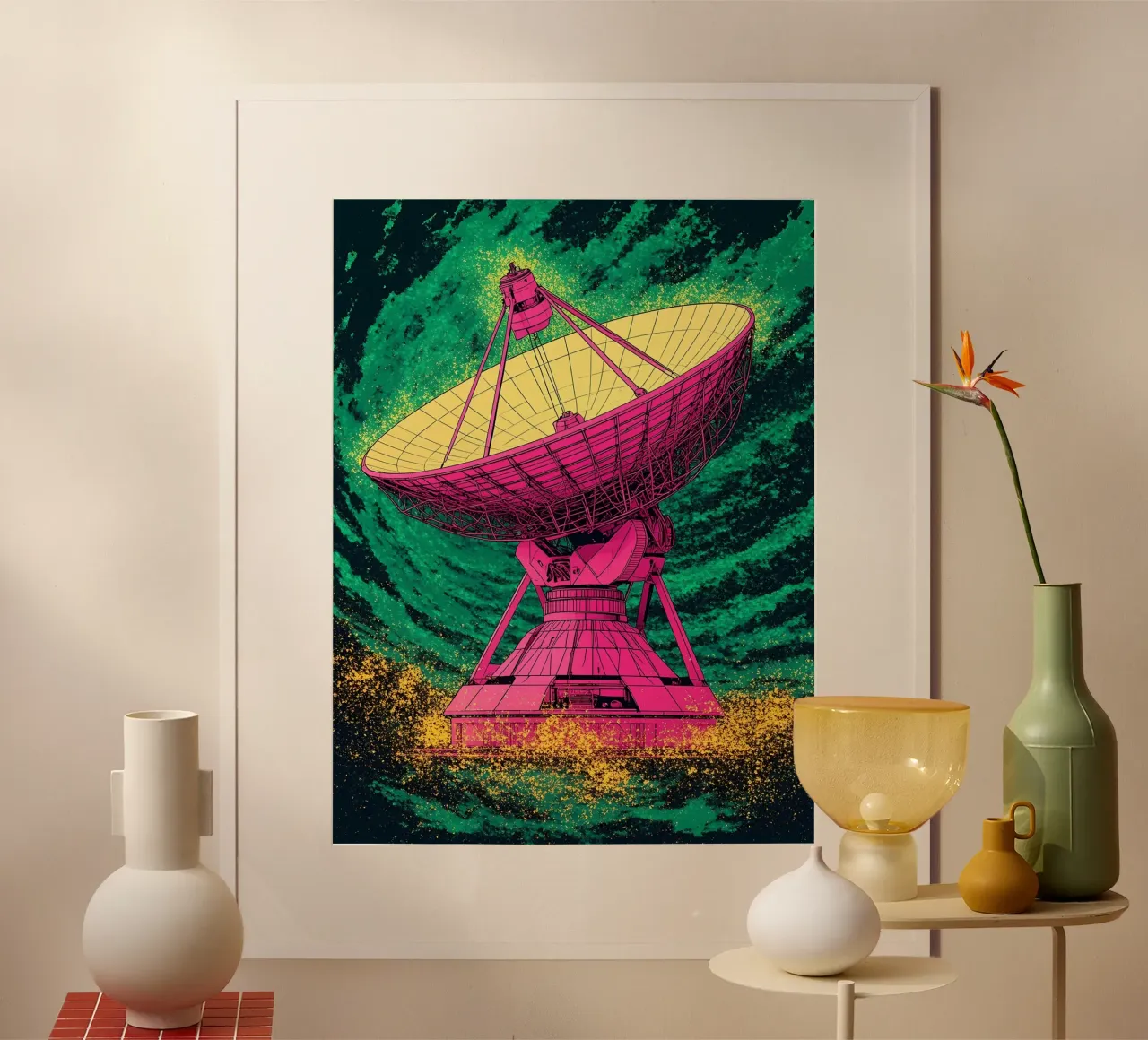 Parabola satellitare - Pop Art poster da ColorCrash Gallery