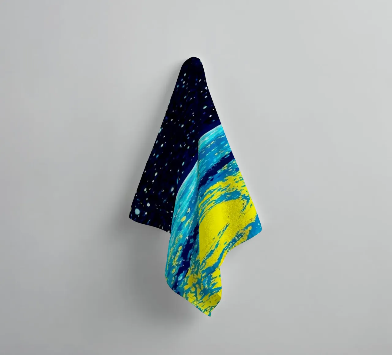 Space Window - Pop Art towel by ColorCrash Gallery