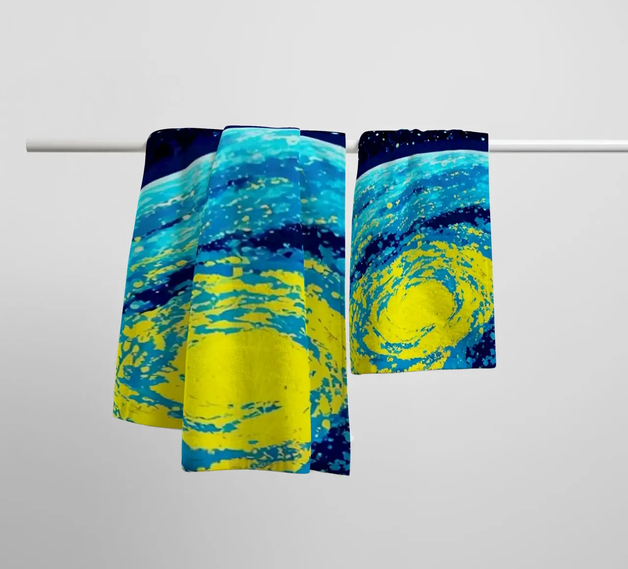 Space Window - Pop Art towel by ColorCrash Gallery