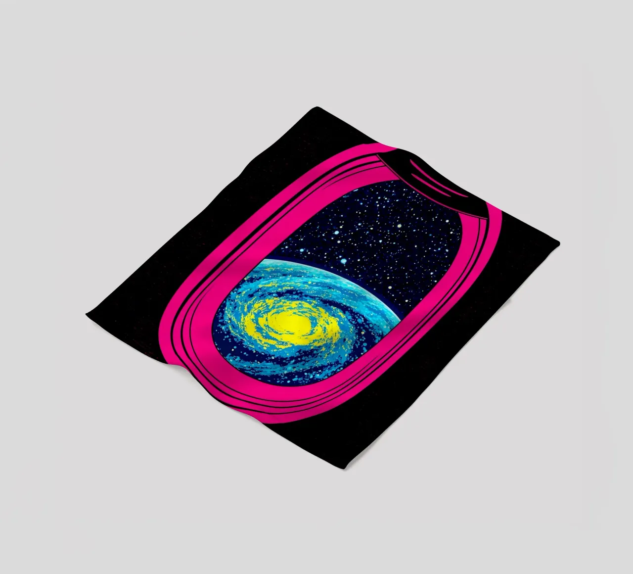 Space Window - Pop Art fleece blanket by ColorCrash Gallery