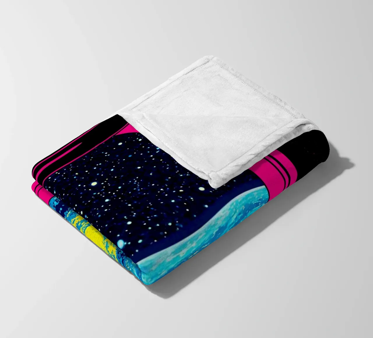 Space Window - Pop Art fleece blanket by ColorCrash Gallery